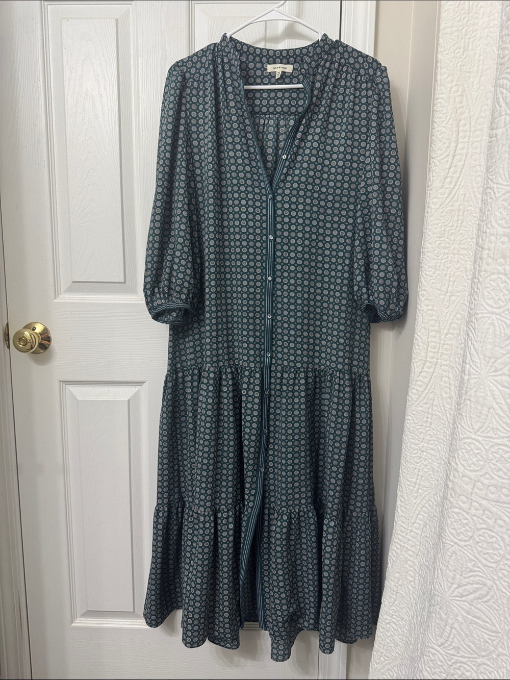 Max Studio Button-Front Maxi Dress